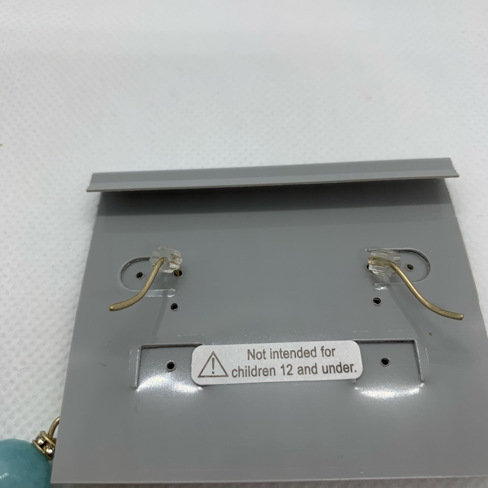 ZOE + SYD Aquamarine Crystal Pierced Earrings - Picture 3 of 3